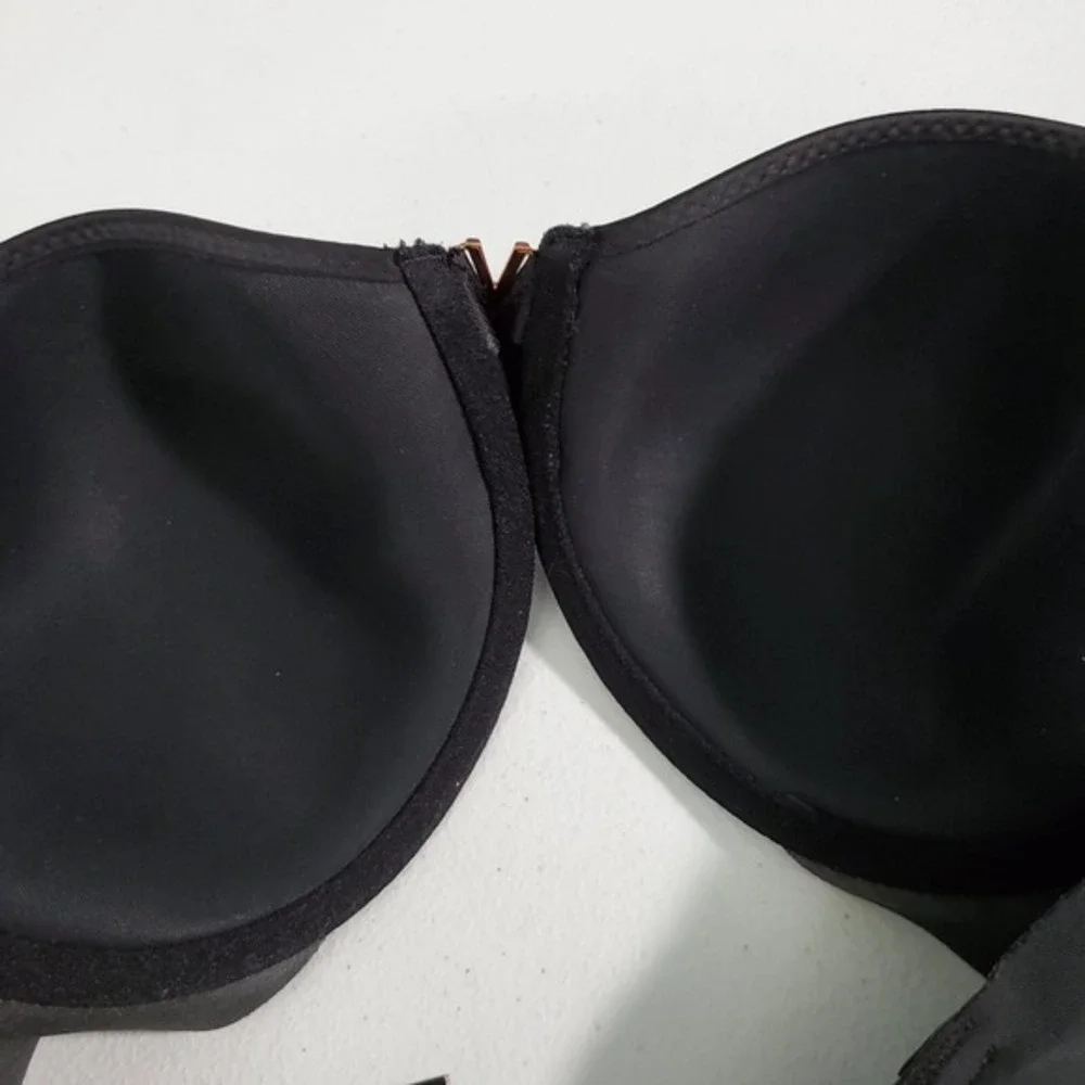 Victoria Secret Women Bra 32D Black Multi Way‎ Underwire Lightly Lined NO STRAPS